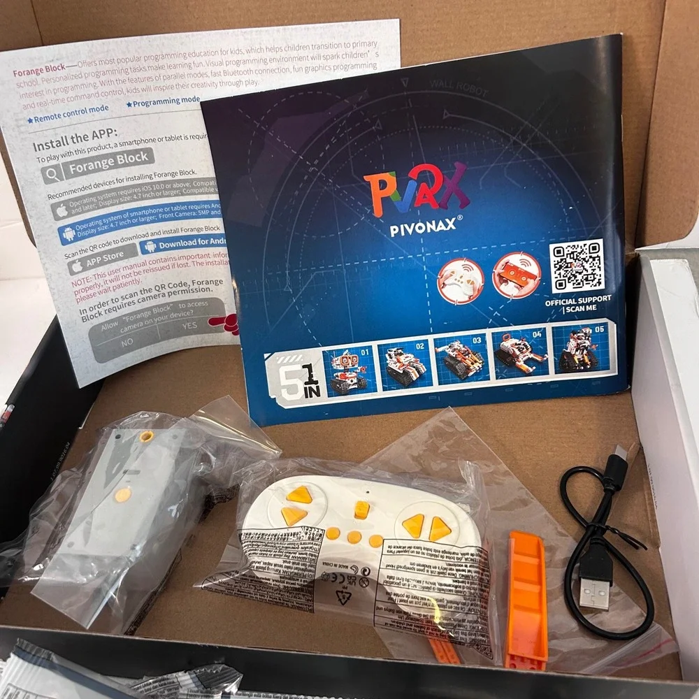 Pivonax 5-in-1 STEM Robot Building Toy Kit RC App Control 560 Pcs FC9016